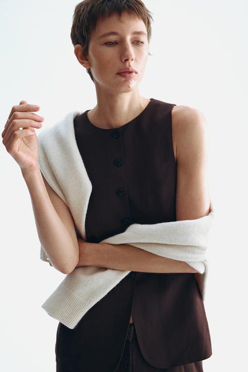 Long waistcoat - dark brown