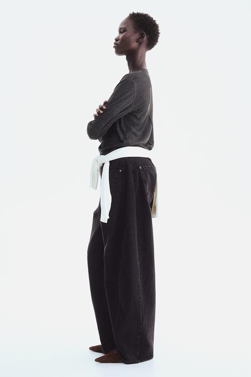 Long-sleeved top - dark grey marl