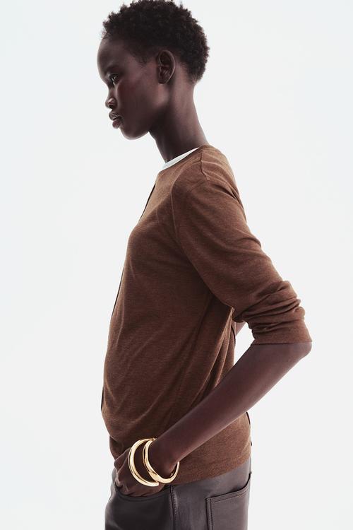 Long-sleeved top - brown