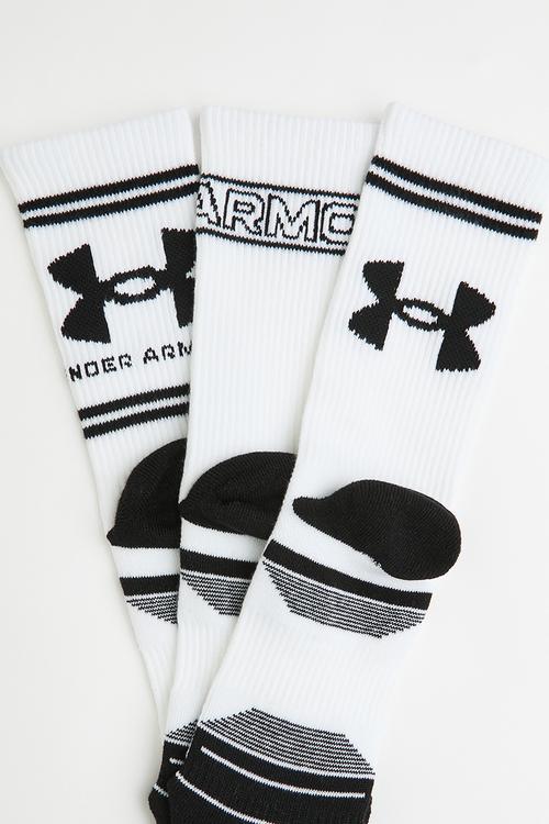New UA Perf Tech Nov 3pk Crw - white