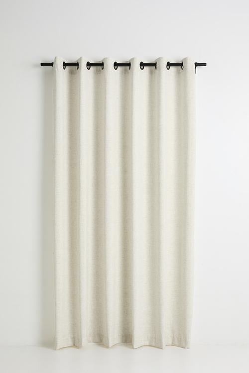 Loft Linen Blend Sheer Unlined Curtain Eyelet - Natural