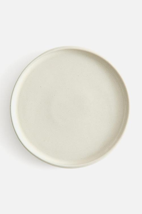 Stoneware starter plate - white