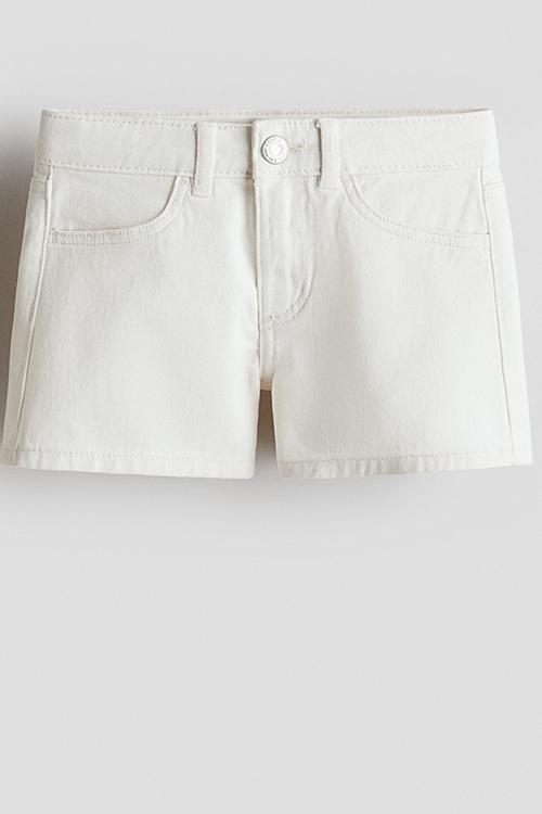 Denim shorts - cream