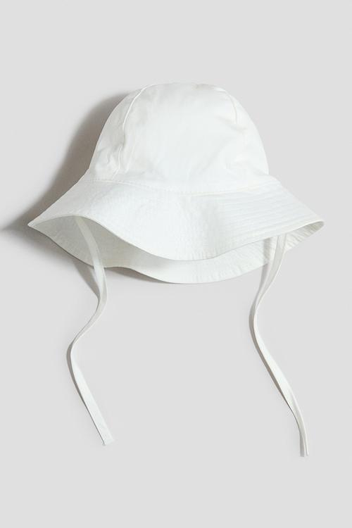 Cotton sun hat - white