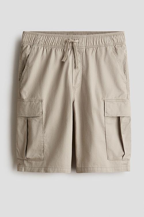 Cargo twill shorts - beige