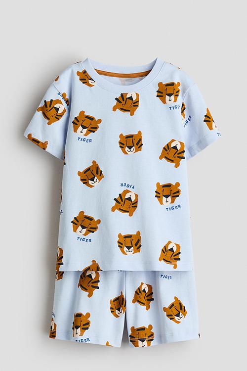 Printed pyjamas - light blue/tigers
