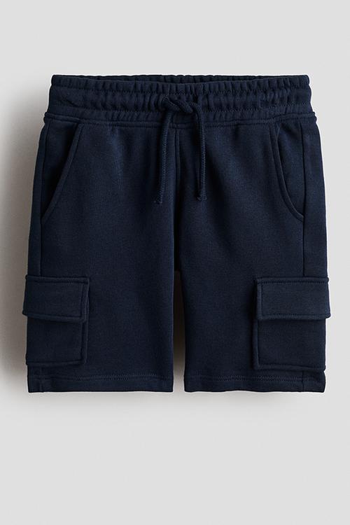 Cargo sweatshorts - navy blue