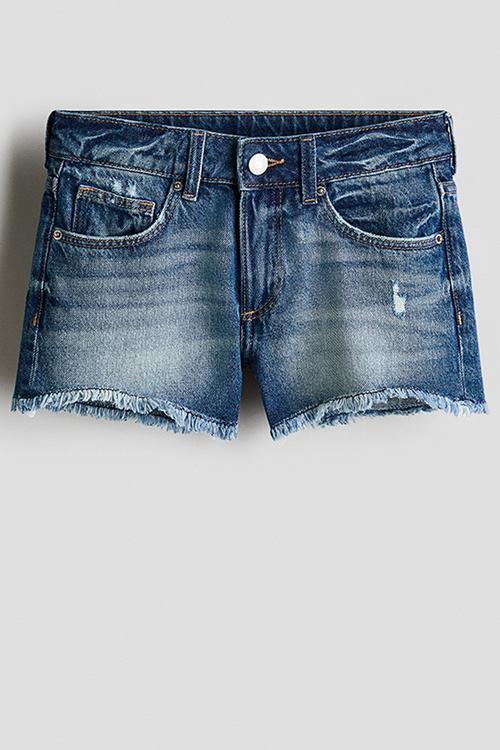 Relaxed fit denim shorts - denim blue