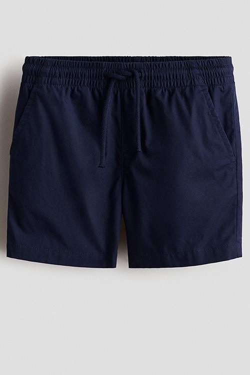 Cotton shorts - navy blue