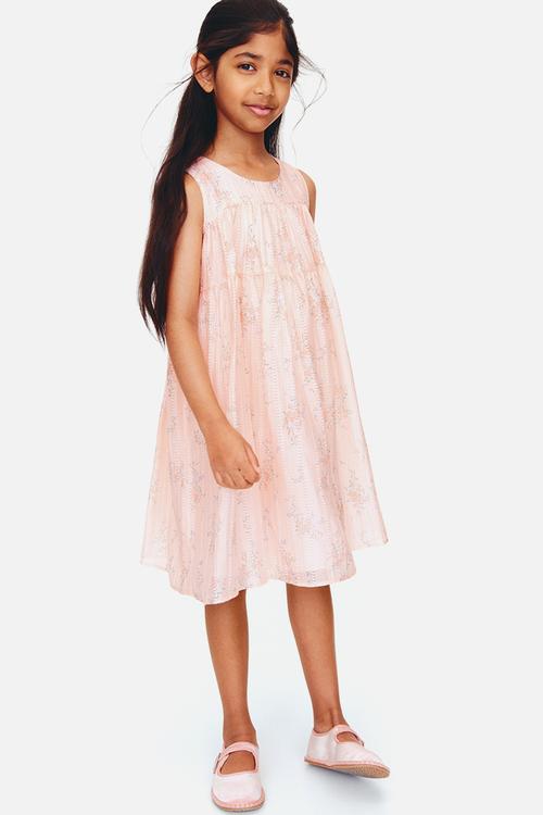 A-line dress - light pink/floral