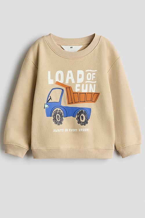 Printed sweatshirt - beige/tipper truck
