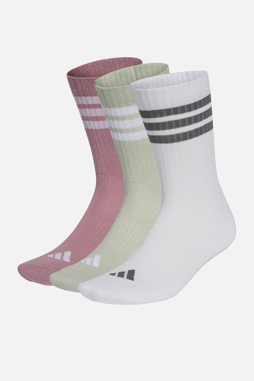 3-Stripe ESS C Crew  3-Pack - magic mauve/white/halo green/grey four