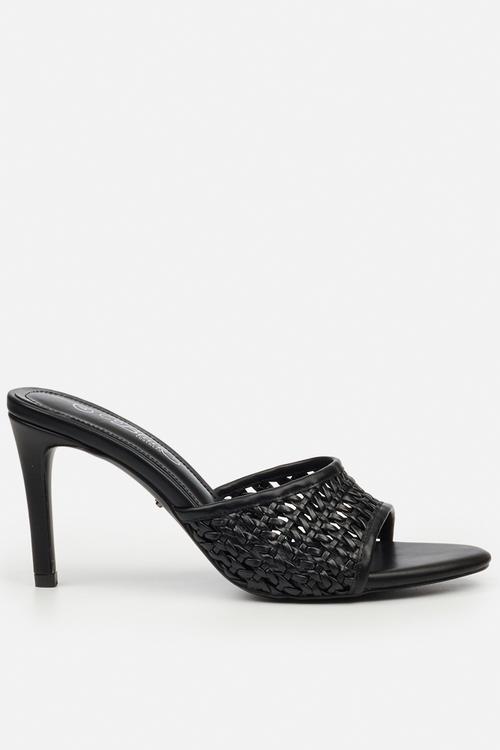 Nelly 8 macrame heel - black