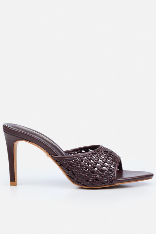 Nelly 8 macrame heel - chocolate