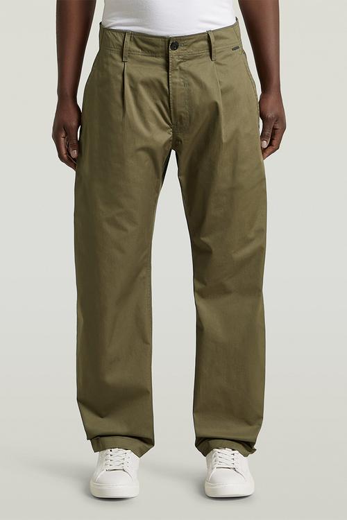 Helsinki Pleated Loose Tapered Chino - Dark Khaki