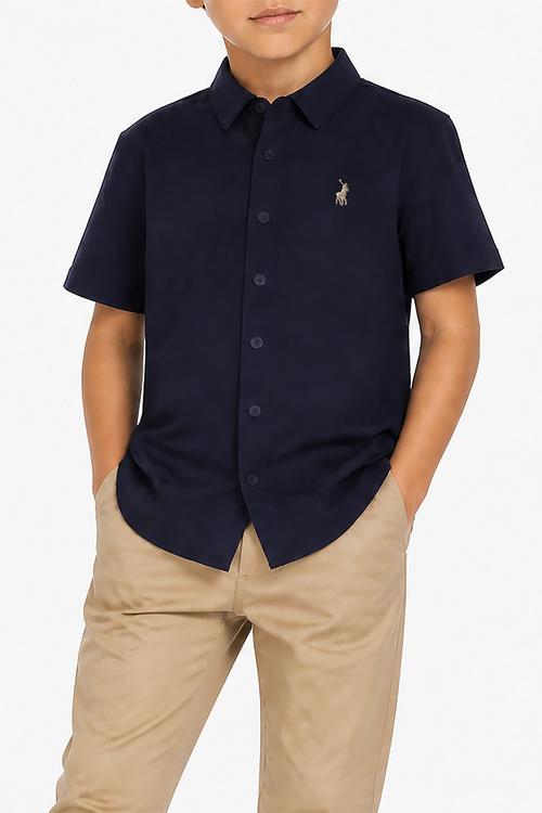 Boys Nelson Short Sleeve Shirt - Navy
