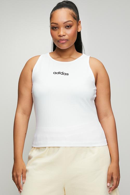 Plus w lin sj tk tee - white / black