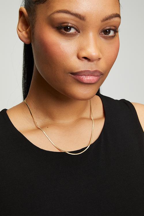 Waterproof Fine Chain Necklace - Gold Plated Fine Snake Chain