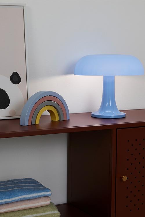USB mushroom-shaped lamp - serene blue
