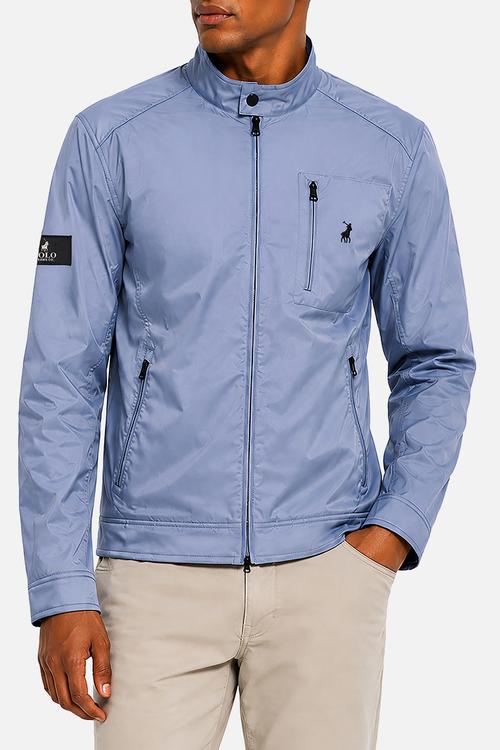 Mens PJC Long Sleeve Quilted Biker Jacket - Blue