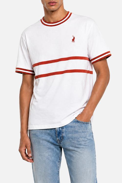 Mens Sport Short Sleeve Ribbed Tee - Orange