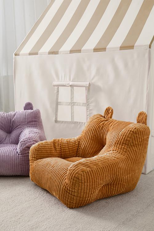 Animal ear bean bag sofa - yellow ochre