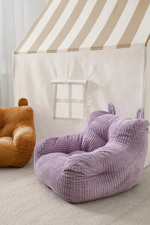 Wide-rib corduroy armchair - pastel purple