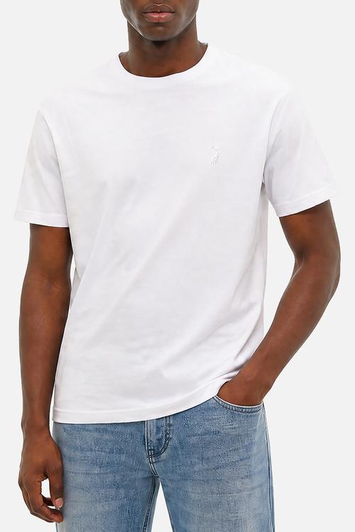 Mens Crew Neck Gotts Short Sleeve Tee - White