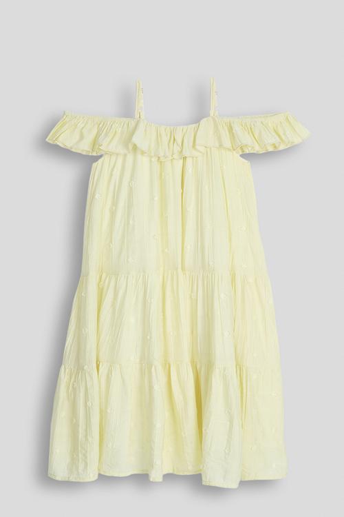 Tiered boho cami dress - light yellow