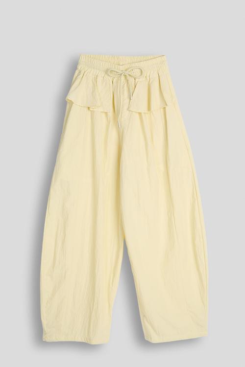 Peplum frill pants - yellow