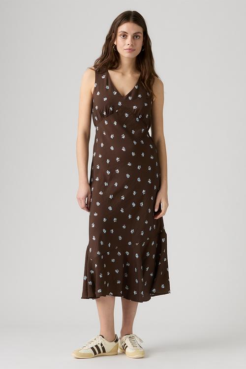 Brita Slip Dress -  Runa Floral Java Viscose