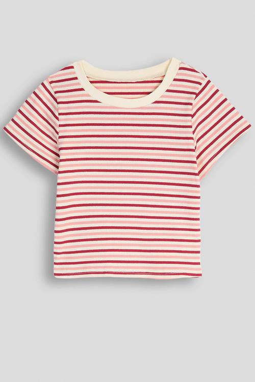 Striped tee - red