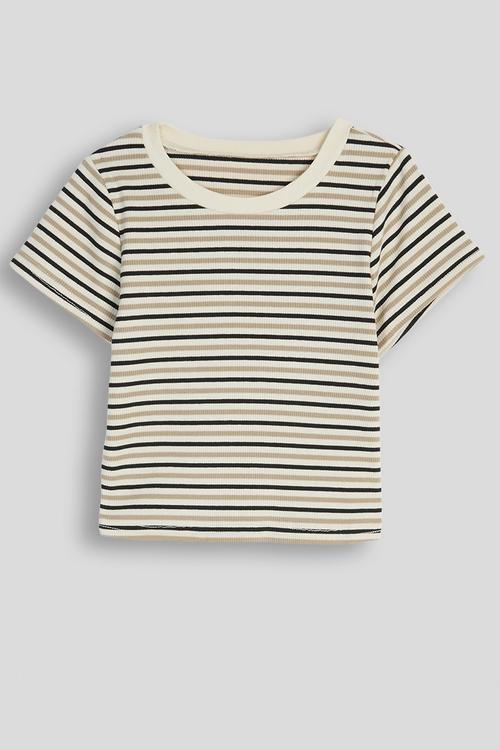 Striped tee - black