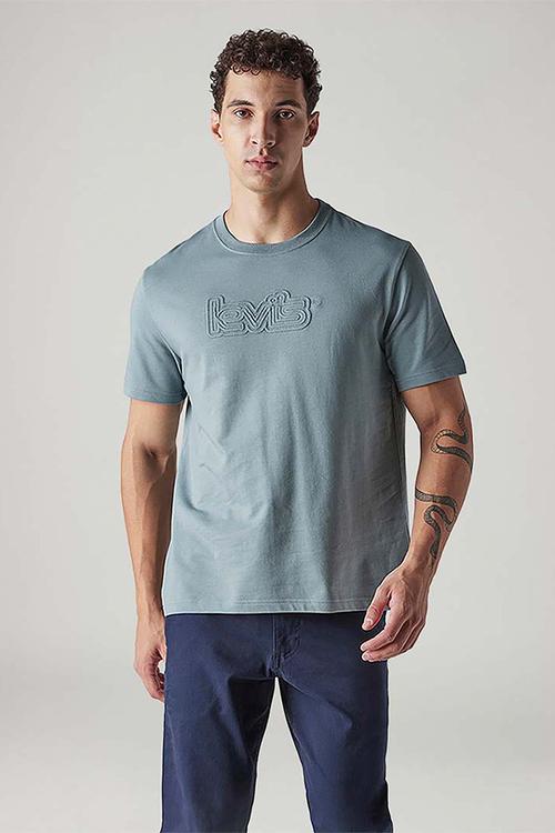 SP SOFT QUILT EMBOSS GRP TEE - Blue