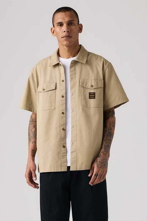 Short sleeve worker - brown