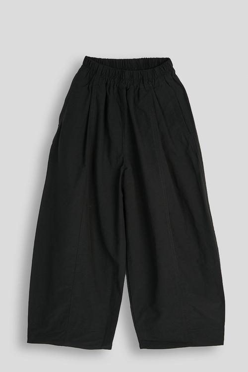 Panelled wide leg pants - black