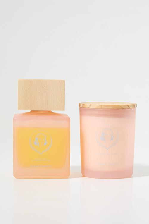 Sugared grapefruit diffuser & candle gift set