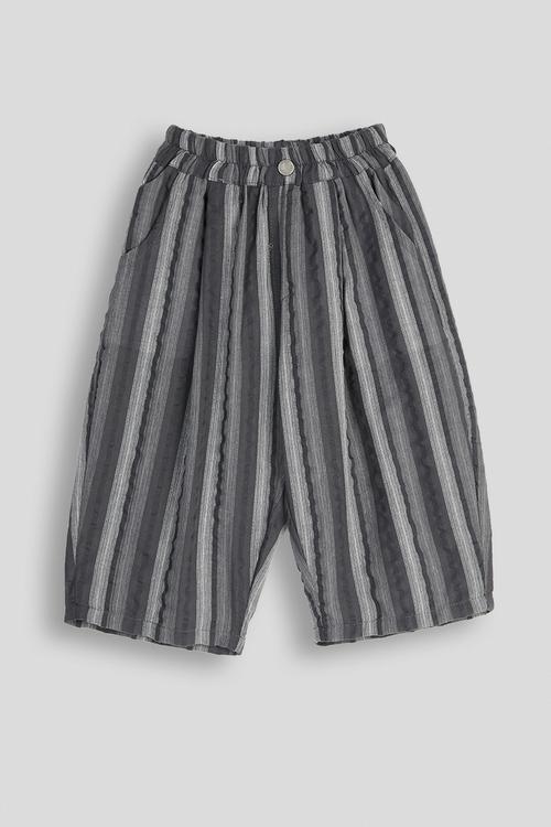 Striped wide leg pants - grey multi