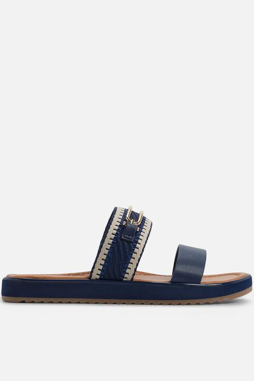 Lagoon two strap slide - navy