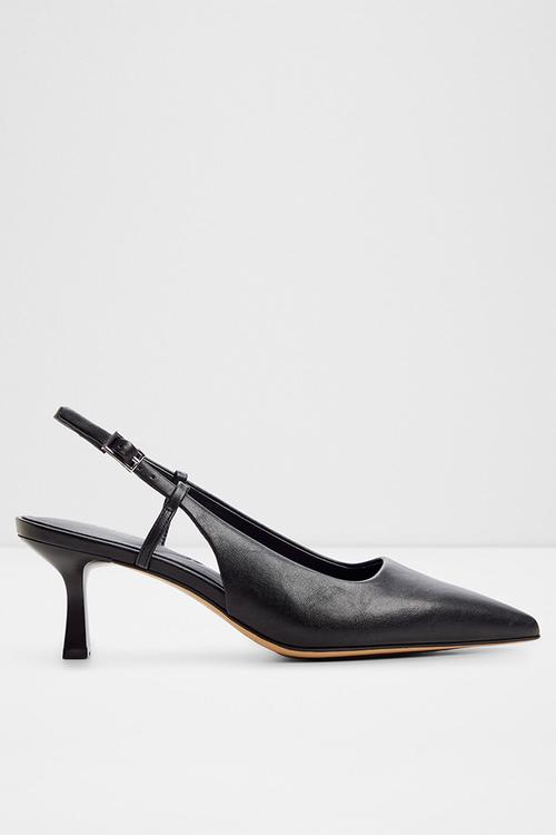 Adan closed toe slingback - black