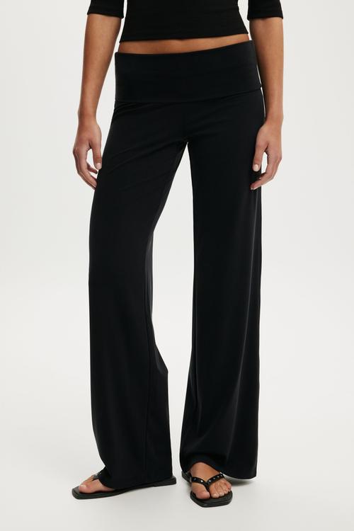 Honey Fold Over Pant - Black