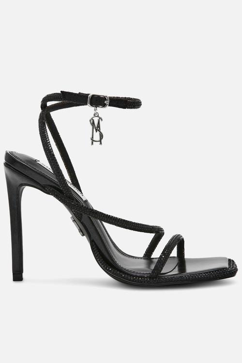Brittina open toe ankle strap - black