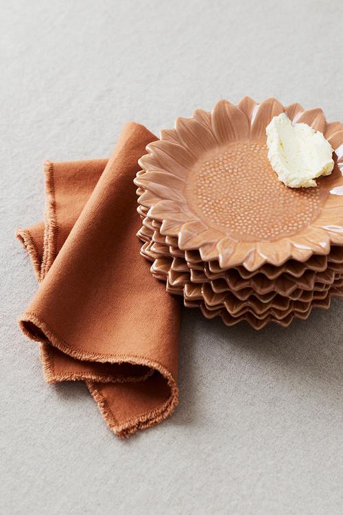 2-pack linen-blend napkins - orange