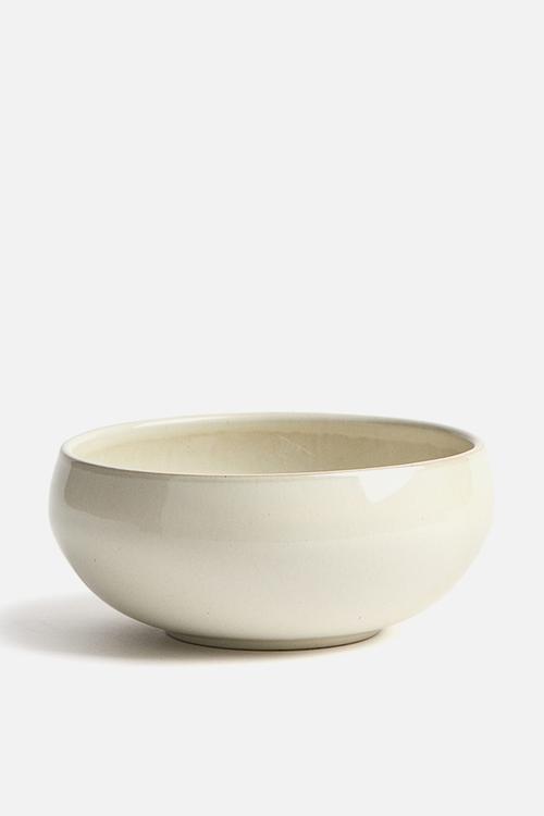 Stoneware serving bowl - white