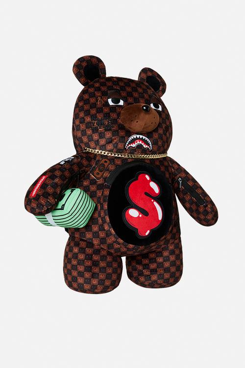 Sharks In Paris Bubble Brown Check Moneybear Backpack - Brown