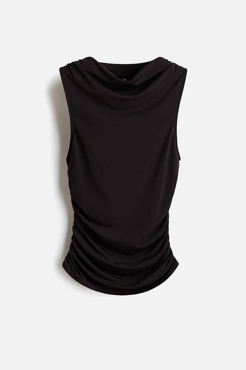 Draped top - dark brown