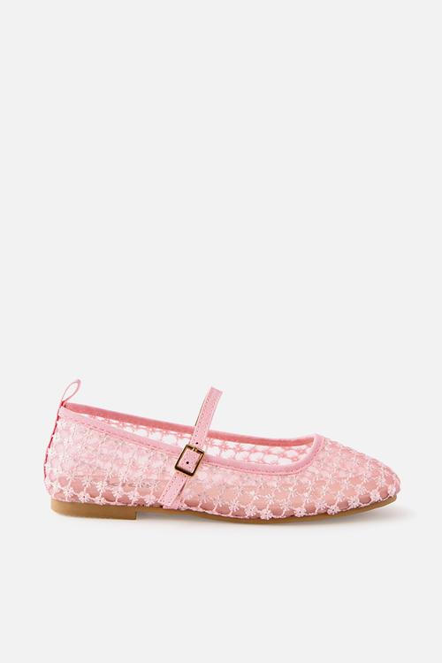 Kids Ballet Flat - Strawberry Milk/Sequin Mesh