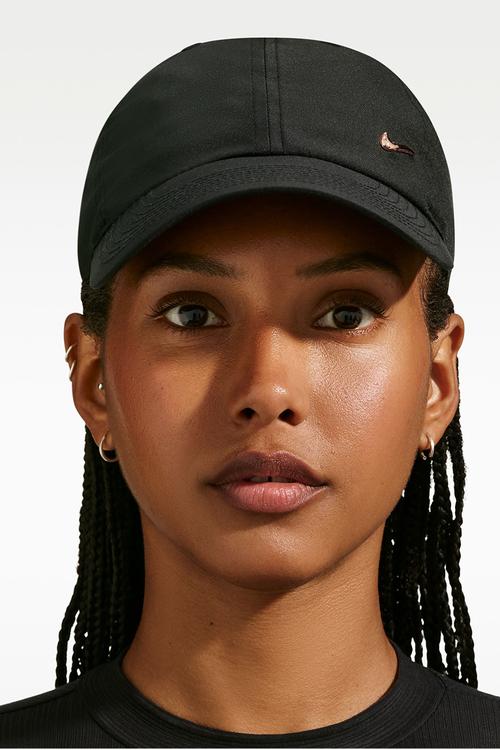 Unstructured Metal Swoosh Cap - Black