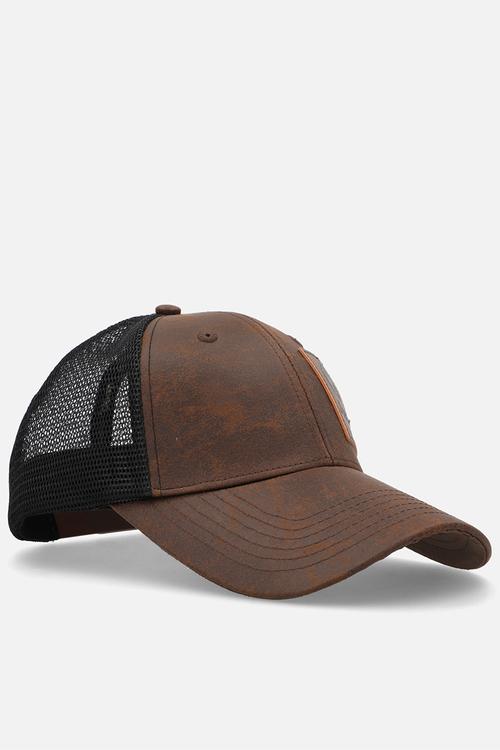 Oil skin cap - brown