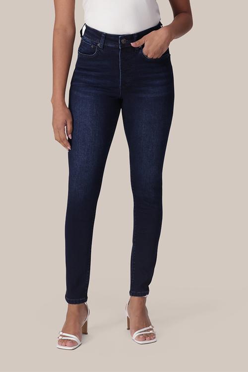 Nala mid rise skinny jeans in dark wash